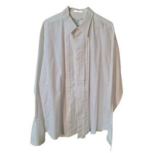 Perry Ellis Preferred Collection Cotton Shirt 18/35 Classic Cufflink Sleeves